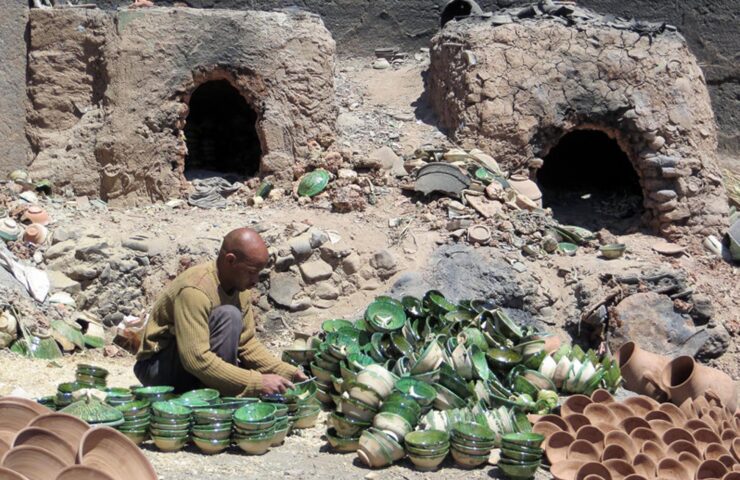 Poterie Tamegroute céramique verte Maroc